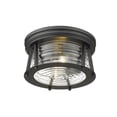 thumbnail image 2 of 2 Light Flush Mount In Transitional Style-6.5 Inches Tall And 12 Inches Wide-Matte Black Finish Z-Lite 491F2-Mb, 2 of 2