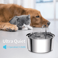 thumbnail image 5 of 3.2L Large Capacity Pet Water Dispenser with Silent Pump - USB-Powered SUS304 Stainless Steel Automatic Circulating Water Fountain for Cats & Dogs, Easy to Clean & Dishwasher Safe, Includes Filter, 5 of 5