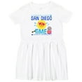 thumbnail image 3 of Inktastic San Diego Vacation Cute Beach Girls Toddler Dress, 3 of 5