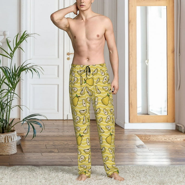 Pajama Pants Men Men s Pajama Bottoms Cute Gold Pear Stripe Pj Pants Pijamas Para Hombres Walmart