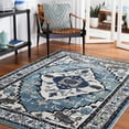 thumbnail image 3 of SAFAVIEH Vintage Hamadan Qiana Oriental Area Rug, Blue Green/Ivory, 8' x 10', 3 of 9