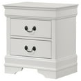 thumbnail image 4 of Louis Philippe 2-drawer Nightstand Bedside Table White, 4 of 13