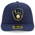 thumbnail image 2 of Men's New Era Navy Milwaukee Brewers Authentic Collection On-Field Low Profile 59FIFTY Fitted Hat, 2 of 5