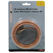 TruckSpec 9' CB Antenna Mini-8 Coax Cable with PL-259 Connectors Clear CB Antenna Cables