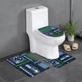 thumbnail image 1 of Juego de alfombras de baño de 3 piezas del equipo Seahawks Alfombra antideslizante para baño de 24 x 16 pulgadas, 1 of 7