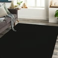 thumbnail image 2 of FairOnly 8'x10' Textured Modern Area Rugs for Living Room Washable Stain-Resistant Rugs for Kitchen Dining Room Non Shedding Neutral Black Carpet, 2 of 7