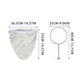 thumbnail image 3 of Vacemry Strainer Bag, Removable Fine Mesh Filter Bag With Steel Ring And Handle For Kitchen Cooking Brewing, Reusable For Tea Coffee Milk Soy Milk, Home Use Strainer, 3 of 5