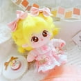 thumbnail image 3 of BAELLERT 20CM Naked Cotton Doll Toy Fluffy Yellow Hair Big Eyes Cute Anime Girl Doll Plushies Pretend Toy No Attribute Unfinished Cotton Stuffed Baby Doll Plush Toy Kids Girls Gift, 3 of 7