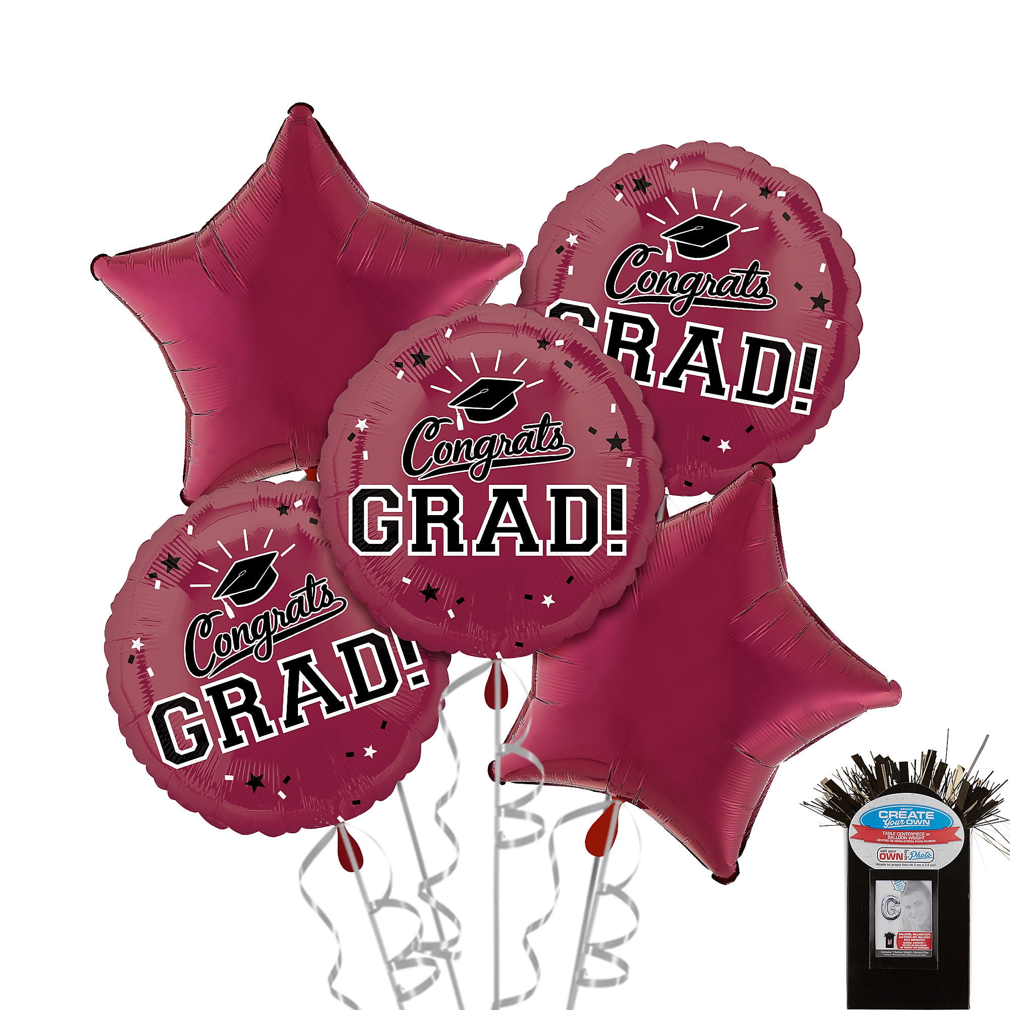 Party City Congrats Grad Graduation Star Balloon Kit, Includes Balloons