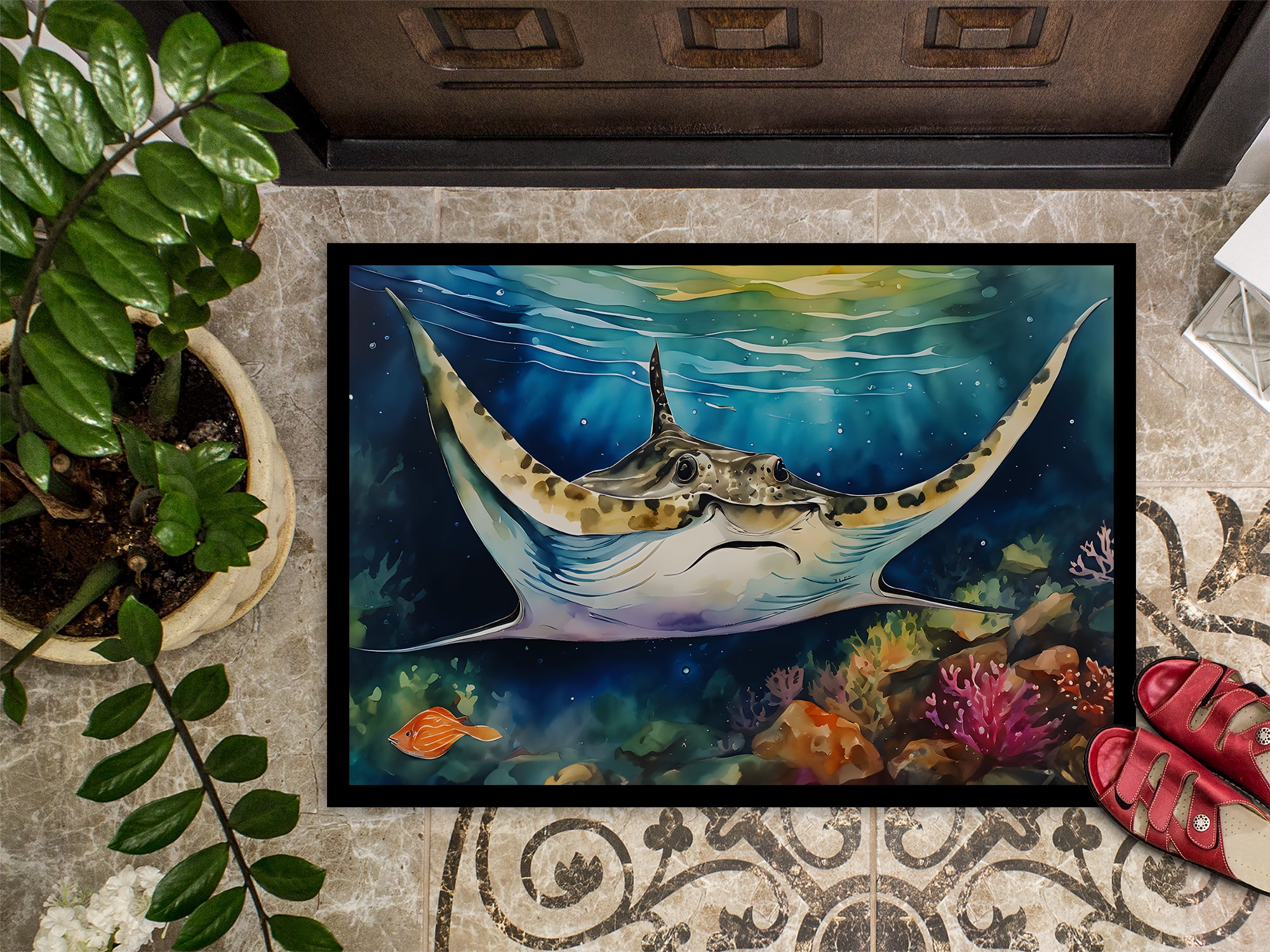 Carolines Treasures DAC2831MAT 18 x 27 in. Unisex Sting Ray Doormat