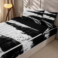 thumbnail image 2 of Erosebridal White Black Gray Zipper Full Size Comforter Sets with Fitted Sheet and 2 Pillowcases, Abstract Aesthetic Zipper Bedding Set, Black Reversible, 2 of 7