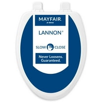 Mayfair Slow Close Elongated White Molded Wood Toilet Seat
