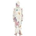thumbnail image 3 of Soft Big Kids Onesie Pajamas Cozy Loose-Fit Jumpsuits for kids with Pockets for Christmas Lounge & Play Unicorn Pattern, 3 of 8