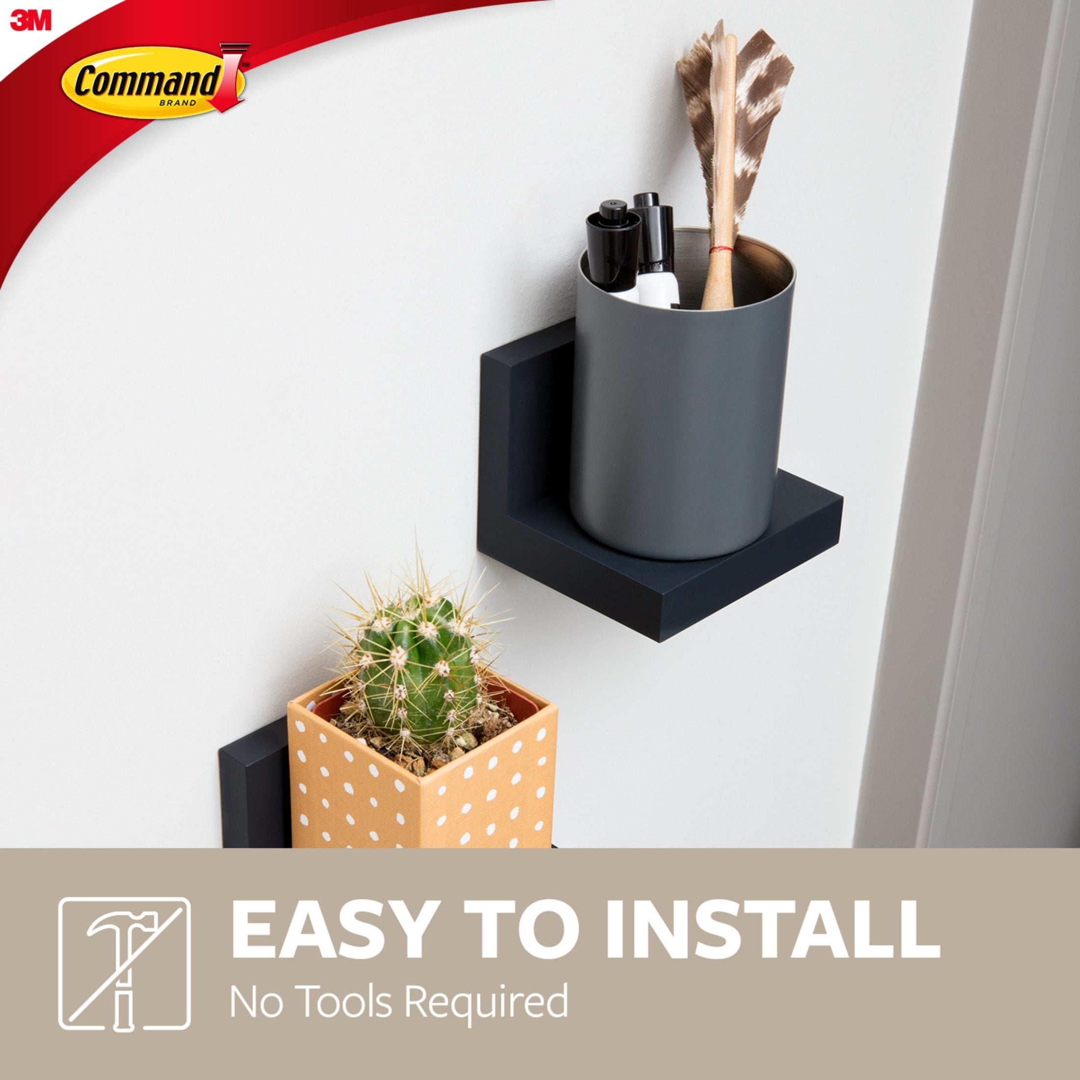 Command Display Ledges Slate 2 Wall Display Ledges Walmart
