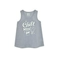 thumbnail image 2 of Sleep On It Girls 2-Piece Sleeveless Tank-Top Jersey Pajama Shorts Set with Matching Hair Scrunchie - Chill Mode - Grey, Size: S 7/8, 2 of 4