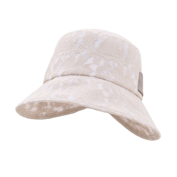 Womens Beach Sun Hat CQXIDFH Solid Color Adjustable Baseball Hat, Large Brim Custom Outdoor Sports Sun Hat, Beret Hat (Beige, One Size)