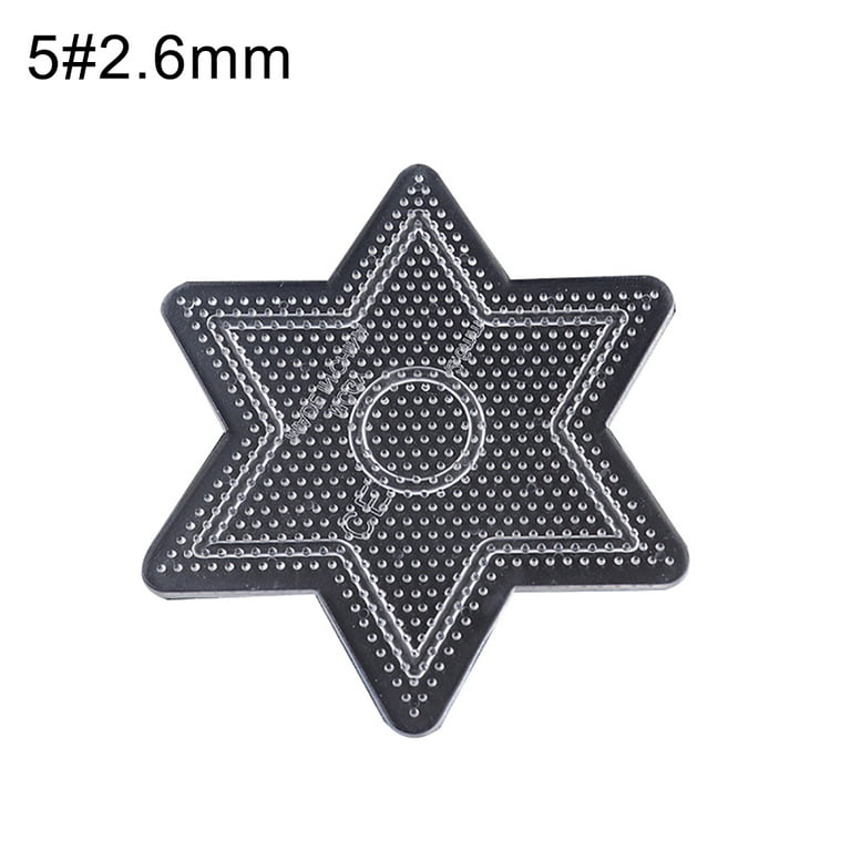 Shulemin 2.6mm Large Square Hexagon Round Fuse Beads Pegboard Kids DIY  Crafts Accessory 6 Point Star 