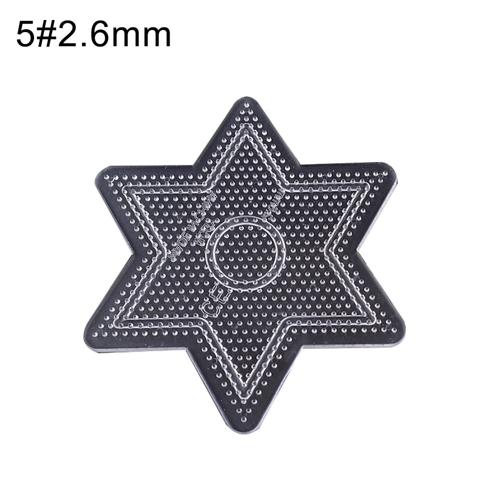 Shulemin 2.6mm Large Square Hexagon Round Fuse Beads Pegboard Kids DIY Crafts Accessory 6 Point Star - image 2 of 7