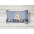 thumbnail image 2 of Carolines Treasures BB5675PW1216 Cocker Spaniel Buff Welcome Canvas Fabric Decorative Pillow, 2 of 3