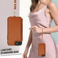 thumbnail image 2 of Wallet Case for Apple iPhone 7 / 8 / SE 3rd 2nd Gen 2022 & 2020, with Crossbody Shoulder Strap & Hand Wrist Cards Holder Zipper Pocket Stand Feature Full Protective Shockpoof Case for Women,Brown, 2 of 7