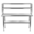 thumbnail image 4 of GRIDMANN NSF Stainless Steel Commercial Kitchen Prep & Work Table Plus A 2 Tier Shelf - 60 in. x 12 in., 4 of 7