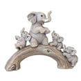 thumbnail image 4 of deevoka Elephant Sculpture Collectible Resin Elephant Statue for Desk Home Bookshelf Gray, 4 of 9