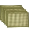 Better Homes and Gardens Placemats in Olive Gingham, Set of 6