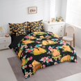thumbnail image 3 of Manfei Cartoon Capybaras Bedding Twin Size,Colorful Flower Daisy Comforter Sets with Sheets,Zoo Animal Bedding Sets Twin Size,Lightweight Bedroom Decorative Reversible,7pcs, 3 of 7