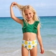 thumbnail image 5 of FUZHIQ Girls Two Pieces Swimsuits Cute Ruffle Bikini Set Hawaiian Beach Sport Bathing Suit Set Pool Swimwear,2-3 Years, 5 of 6