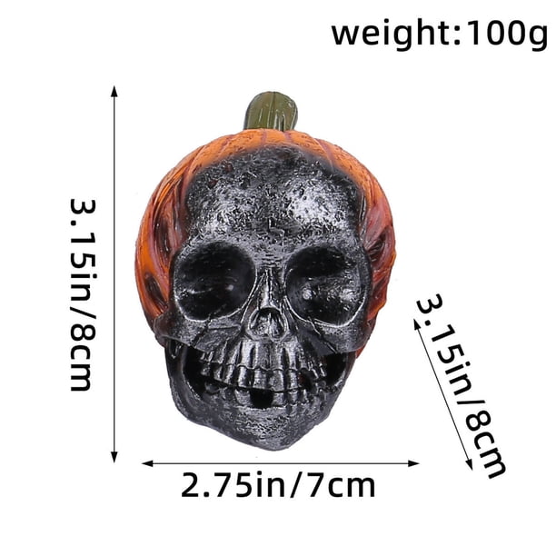 Halloween Skull Resin Ornaments Holiday Room Horror Pumpkin Hat Skull Decoration Layout Crafts