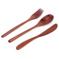 thumbnail image 4 of Wooden Flatware Set, Portable Wooden Spoons Forks Set Wood Spoons Forks Wood Tableware Set With Bag For Camping For Office For Travel For Home For Picnic, 4 of 8