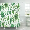 thumbnail image 1 of ABPHQTO Verde jardín patrón naturaleza verano fondo verde moderno acuarela aniversario ducha cortina 150x180 cm, 1 of 1