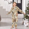 thumbnail image 6 of Soft Big Kids Onesie Pajamas Cozy Loose-Fit Jumpsuits for kids with Pockets for Christmas Lounge & Play Vintage Flowers and Hens, 6 of 8