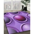 thumbnail image 3 of Ahgly Company Machine Washable Indoor Square Transitional Heliotrope Purple Area Rugs, 3' Square, 3 of 7