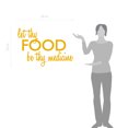 thumbnail image 2 of Let Thy Food Be Thy Medicine Kitchen Wall Art Cooking Quote Decal, 2 of 4