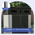 thumbnail image 2 of ModFusion 6x6 ft Outdoor Plastic Storage Shed with Windows, Vents, Sturdy Floor, Lockable Double Doors for Utility Tools Bikes Sundries, Resin Garden Shed, Gray, 2 of 10
