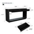 thumbnail image 4 of Hassch 59.8" Wood Console Table with 2 Storage Drawers, Modern Minimalist Couch Table for Hallway, Living Room, or Office (Black), 4 of 8