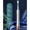 thumbnail image 2 of AJELU Cepillo de dientes eléctrico sónico de alta vibración para adultos con temporizador inteligente de 2 minutos, carga rápida que dura mucho tiempo, 5 modos opcionales, 8 cabezales de cepillo de re, 2 of 5