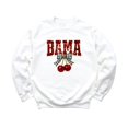 thumbnail image 4 of Bama Red Ink-Printed Sequins Sweatshirt for Women & Teens Alabama Fall Sports Sweater White Sweatshirt Youth Medium, 4 of 5