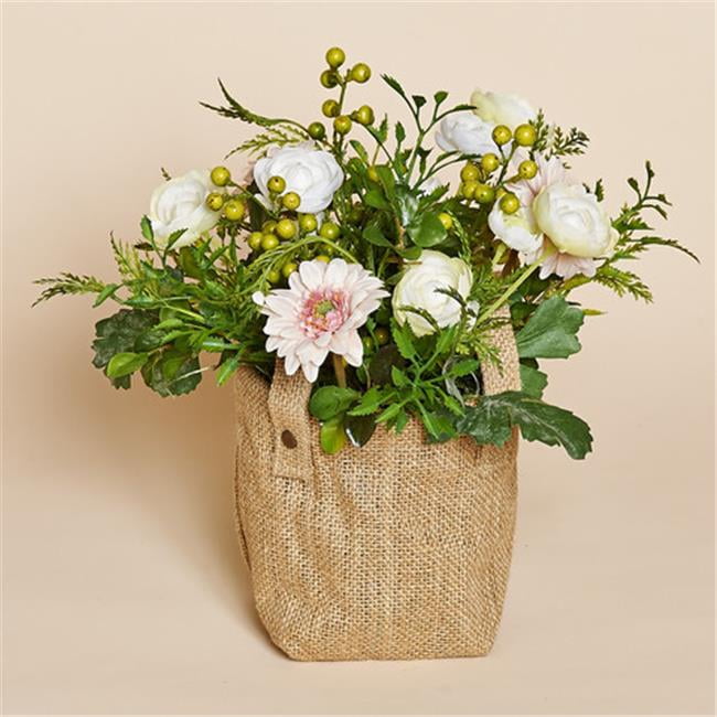 Harvest Of Barnstable Sgba Burlap Bag Filled With Light Pink Daisies And Summer Greens Berries 10 Inch Com Harvest Of Barnstable Sgba Burlap Bag, Best Sofa Bed Sgba