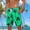 Pants-225Green, variant on Swim Shorts for Men Elastic Waist Drawstring Quick Dry Swim Trunks Palm Tree Print Beach Shorts Summer Holiday Vacation Outfits Wear