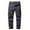 Gray, variant on Ohufall Cargo Pants For Men Solid Casual Fashion Button-Zip Multi-Pocket Straight Cargo Trousers