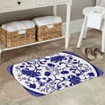 thumbnail image 6 of Non Slip Door Mat, Blue And White Porcelain Fast Drying Bath Tub Mats, Absorbent Bathroom Rugs Entrance Welcome Mat, Bath MatS for Tub, Floor, Home, Kitchen, Hotel,16x24in, 6 of 7