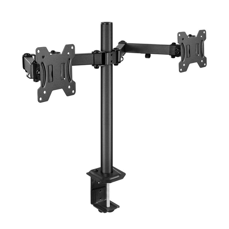 onn. Full Motion Dual Monitor Desk Mount for 13 to 27 Monitors 