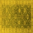 thumbnail image 1 of Ahgly Company Machine Washable Indoor Square Oriental Yellow Traditional Area Rugs, 4' Square, 1 of 4