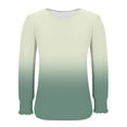 thumbnail image 3 of Womens Long Sleeve Shirts, Crewneck Tees for Women Fall Fashion Loose Fit Ombre Tie Dye Basic T-Shirts Tops S-2XL, 3 of 5