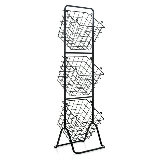 Costway 3Tier Wire Fruit Basket Stand Kitchen Snack Vegetable Storage