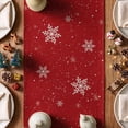 thumbnail image 4 of Smile Snowman Let It Snow Christmas Winter Red Table Runner 13 x 72 Inch, 4 of 6