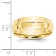 thumbnail image 3 of 10K Yellow Gold 6mm Knife Edge Comfort Fit Band Ring Size 12.5, 3 of 7