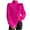 Hot Pink, variant on XMMSWDLA Sweaters for Women Fall Long Sleeve Loose Drop Shoulder Knit Tops for Women Brown Ski Sweater Women